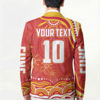 Personalized Gold Coast Suns Mascot Blazer Aboriginal Dot Art - Dreamtime Football Mascot