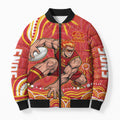 Personalized Gold Coast Suns Mascot Bomber Puffer Jacket Aboriginal Dot Art - Dreamtime Football Mascot