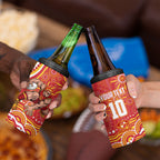 Personalized Gold Coast Suns Mascot 4 in 1 Can Cooler Tumbler Aboriginal Dot Art - Dreamtime Football Mascot