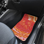 Personalized Gold Coast Suns Mascot Car Mats Aboriginal Dot Art - Dreamtime Football Mascot
