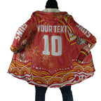Personalized Gold Coast Suns Mascot Cloak Aboriginal Dot Art - Dreamtime Football Mascot