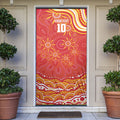 Personalized Gold Coast Suns Mascot Door Cover Aboriginal Dot Art - Dreamtime Football Mascot