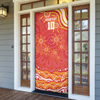 Personalized Gold Coast Suns Mascot Door Cover Aboriginal Dot Art - Dreamtime Football Mascot
