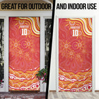 Personalized Gold Coast Suns Mascot Door Cover Aboriginal Dot Art - Dreamtime Football Mascot