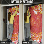 Personalized Gold Coast Suns Mascot Door Cover Aboriginal Dot Art - Dreamtime Football Mascot