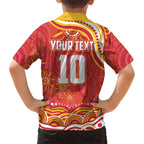 Personalized Gold Coast Suns Mascot Hawaiian Shirt Aboriginal Dot Art - Dreamtime Football Mascot