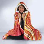 Personalized Gold Coast Suns Mascot Hooded Blanket Aboriginal Dot Art - Dreamtime Football Mascot