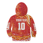 Personalized Gold Coast Suns Mascot Kid Hoodie Aboriginal Dot Art - Dreamtime Football Mascot