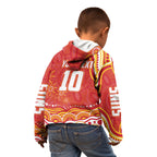 Personalized Gold Coast Suns Mascot Kid Hoodie Aboriginal Dot Art - Dreamtime Football Mascot