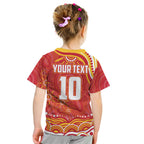 Personalized Gold Coast Suns Mascot Kid T Shirt Aboriginal Dot Art - Dreamtime Football Mascot