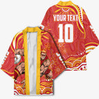 Personalized Gold Coast Suns Mascot Kimono Aboriginal Dot Art - Dreamtime Football Mascot