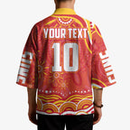 Personalized Gold Coast Suns Mascot Kimono Aboriginal Dot Art - Dreamtime Football Mascot