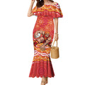 Personalized Gold Coast Suns Mascot Mermaid Dress Aboriginal Dot Art - Dreamtime Football Mascot