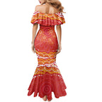 Personalized Gold Coast Suns Mascot Mermaid Dress Aboriginal Dot Art - Dreamtime Football Mascot