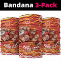 Personalized Gold Coast Suns Mascot Neck Gaiter Aboriginal Dot Art - Dreamtime Football Mascot