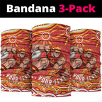 Personalized Gold Coast Suns Mascot Neck Gaiter Aboriginal Dot Art - Dreamtime Football Mascot