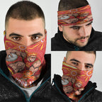 Personalized Gold Coast Suns Mascot Neck Gaiter Aboriginal Dot Art - Dreamtime Football Mascot