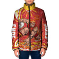 Personalized Gold Coast Suns Mascot Padded Jacket Aboriginal Dot Art - Dreamtime Football Mascot