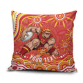 Personalized Gold Coast Suns Mascot Pillow Cover Aboriginal Dot Art - Dreamtime Football Mascot