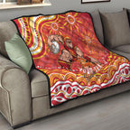 Personalized Gold Coast Suns Mascot Quilt Aboriginal Dot Art - Dreamtime Football Mascot