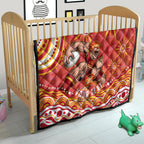 Personalized Gold Coast Suns Mascot Quilt Aboriginal Dot Art - Dreamtime Football Mascot