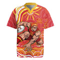 Personalized Gold Coast Suns Mascot Rugby Jersey Aboriginal Dot Art - Dreamtime Football Mascot