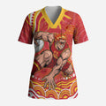 Personalized Gold Coast Suns Mascot Scrub Top Aboriginal Dot Art - Dreamtime Football Mascot