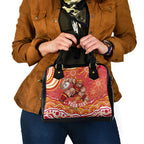 Personalized Gold Coast Suns Mascot Shoulder Handbag Aboriginal Dot Art - Dreamtime Football Mascot