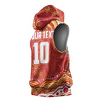 Personalized Gold Coast Suns Mascot Sleeveless Hoodie Aboriginal Dot Art - Dreamtime Football Mascot