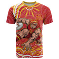 Personalized Gold Coast Suns Mascot T Shirt Aboriginal Dot Art - Dreamtime Football Mascot