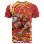 Personalized Gold Coast Suns Mascot T Shirt Aboriginal Dot Art - Dreamtime Football Mascot