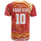 Personalized Gold Coast Suns Mascot T Shirt Aboriginal Dot Art - Dreamtime Football Mascot