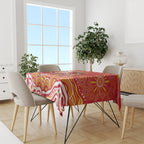 Personalized Gold Coast Suns Mascot Tablecloth Aboriginal Dot Art - Dreamtime Football Mascot
