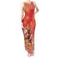 Personalized Gold Coast Suns Mascot Tank Maxi Dress Aboriginal Dot Art - Dreamtime Football Mascot