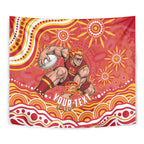 Personalized Gold Coast Suns Mascot Tapestry Aboriginal Dot Art - Dreamtime Football Mascot