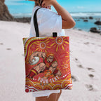 Personalized Gold Coast Suns Mascot Tote Bag Aboriginal Dot Art - Dreamtime Football Mascot
