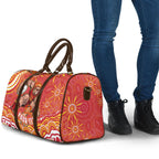Personalized Gold Coast Suns Mascot Travel Bag Aboriginal Dot Art - Dreamtime Football Mascot