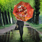 Personalized Gold Coast Suns Mascot Umbrella Aboriginal Dot Art - Dreamtime Football Mascot