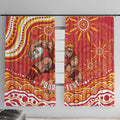 Personalized Gold Coast Suns Mascot Window Curtain Aboriginal Dot Art - Dreamtime Football Mascot
