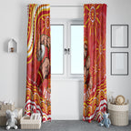 Personalized Gold Coast Suns Mascot Window Curtain Aboriginal Dot Art - Dreamtime Football Mascot