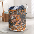 Personalized GWS Giants Rugby Laundry Basket Aboriginal Dot Art - Dreamtime Football Mascot
