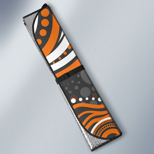 Personalized GWS Giants Rugby Auto Sun Shade Aboriginal Dot Art - Dreamtime Football Mascot