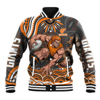 Personalized GWS Giants Rugby Baseball Jacket Aboriginal Dot Art - Dreamtime Football Mascot