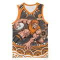 Personalized GWS Giants Rugby Basketball Jersey Aboriginal Dot Art - Dreamtime Football Mascot