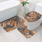 Personalized GWS Giants Rugby Bathroom Set Aboriginal Dot Art - Dreamtime Football Mascot