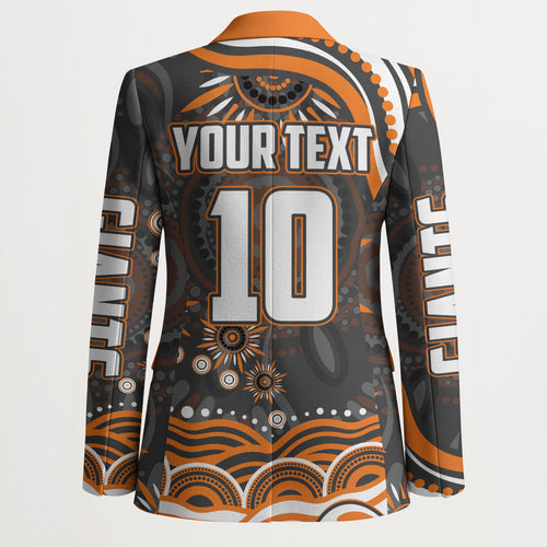 Personalized GWS Giants Rugby Blazer Aboriginal Dot Art - Dreamtime Football Mascot