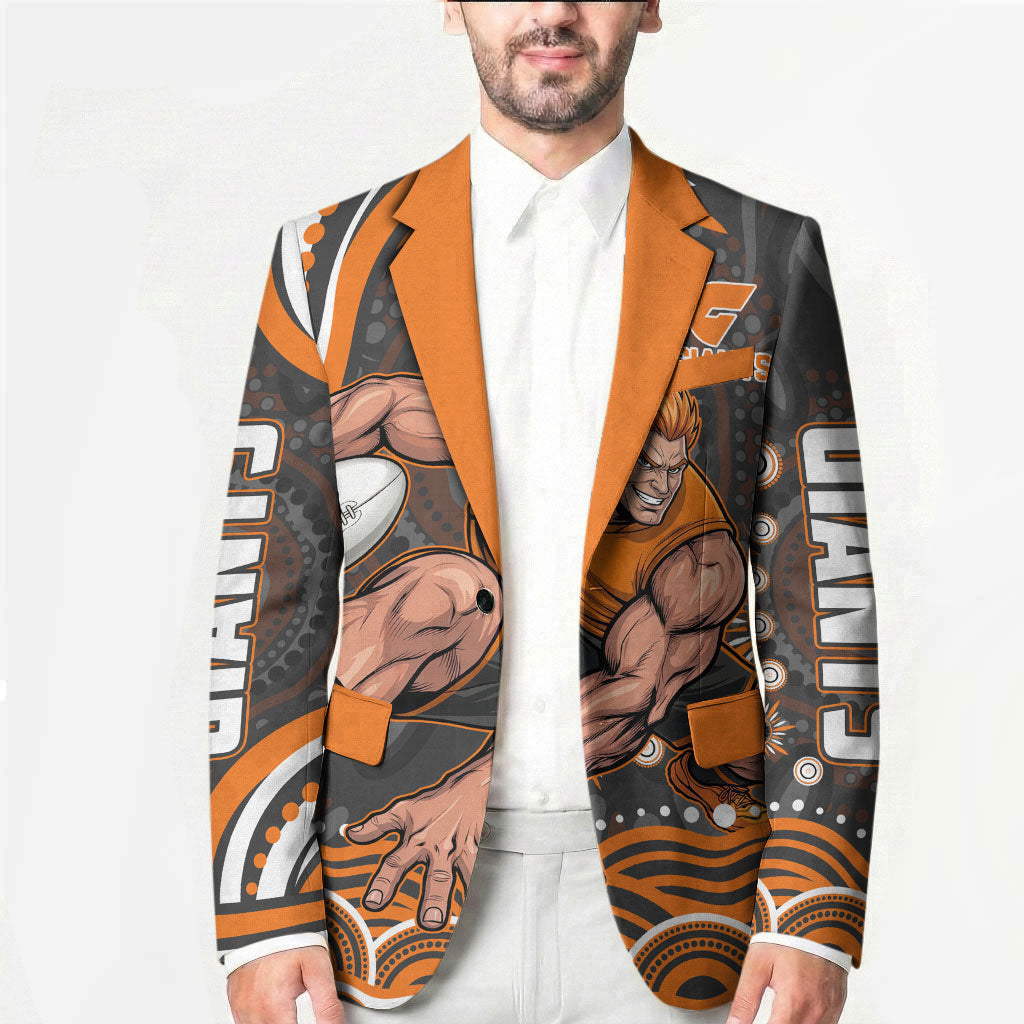 Personalized GWS Giants Rugby Blazer Aboriginal Dot Art - Dreamtime Football Mascot
