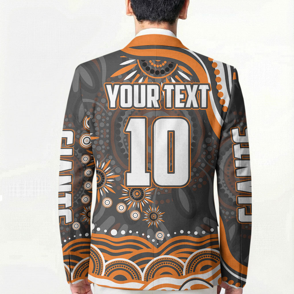 Personalized GWS Giants Rugby Blazer Aboriginal Dot Art - Dreamtime Football Mascot