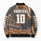 Personalized GWS Giants Rugby Bomber Puffer Jacket Aboriginal Dot Art - Dreamtime Football Mascot