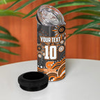 Personalized GWS Giants Rugby 4 in 1 Can Cooler Tumbler Aboriginal Dot Art - Dreamtime Football Mascot